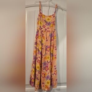 Cat & Jack Tiered Maxi Dress in Orange and Pink for Resort‎ Wear